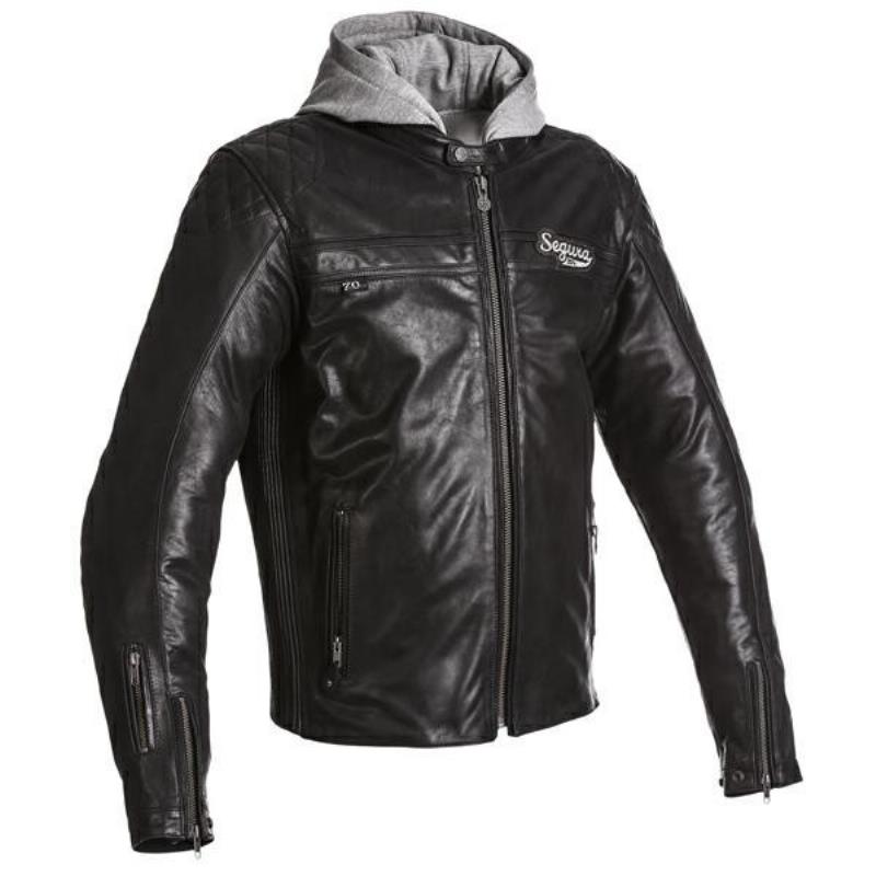 Segura Mens Style Jacket Black with Grey Hoody CE Approved - Road and ...